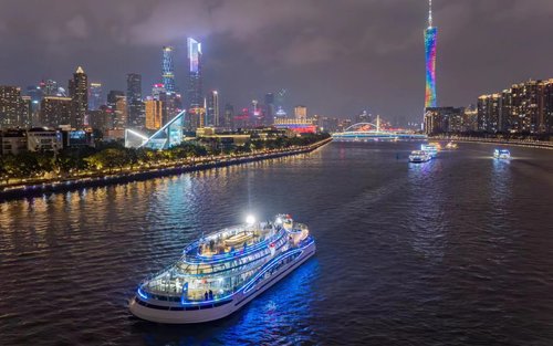 [Dekat Canton Tower, Haixinsha] Pelayaran Malam Sungai Pearl Guangzhou (Dermaga Dashatou)