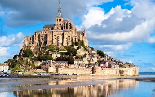 [한국어 가이드] [유럽산책:대형버스진행] 몽생미셸[수도원전문가이드내부설명]+옹플뢰르+에트르타