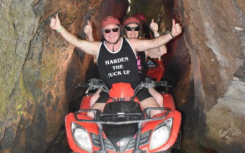 Ubud Kuber ATV Adventure through Tunnel and Waterfall