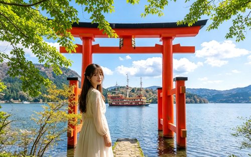Mount Fuji & Hakone Six Major Scenic Spots Land, Water, and Air Check-in Day Tour [All-Inclusive] | Lake Ashi Water Torii & Hakone Shrine & Pirate Ship & Owakudani & Lake Yamanaka & Oshino Hakkai