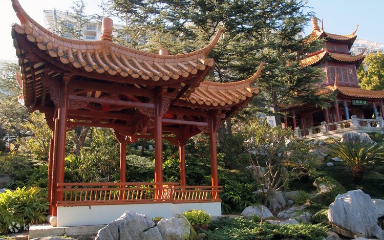 中国庭園の世界 この中国庭園は伝統的な傑作だけど、カリフォルニアにあるんだ