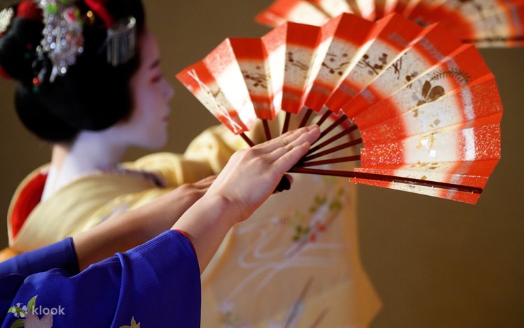 新品 三味線 日本 舞踊 芸者 舞妓 和 京都 着物美人 インスタ映え パーカー 能舞台で舞妓さんの舞 — 地方（じかた）による三味線生演奏（2ショット