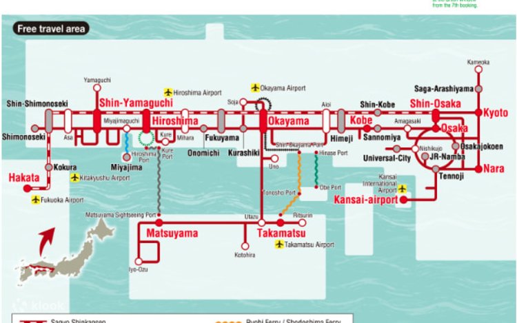 7 Day JR Setouchi Area Pass - Klook United States