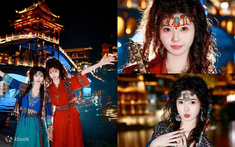 湘西トゥチャ族ミャオ族自治州ミャオ族少女の旅行撮影・ポートレート