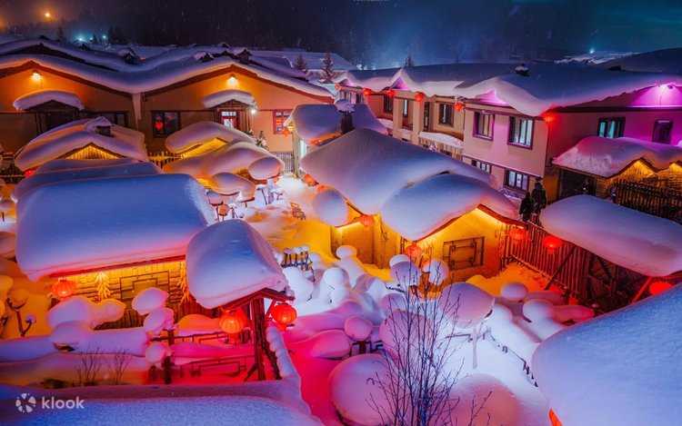 Winter Limited] Harbin Snow Village Aerial Photography 3 Days