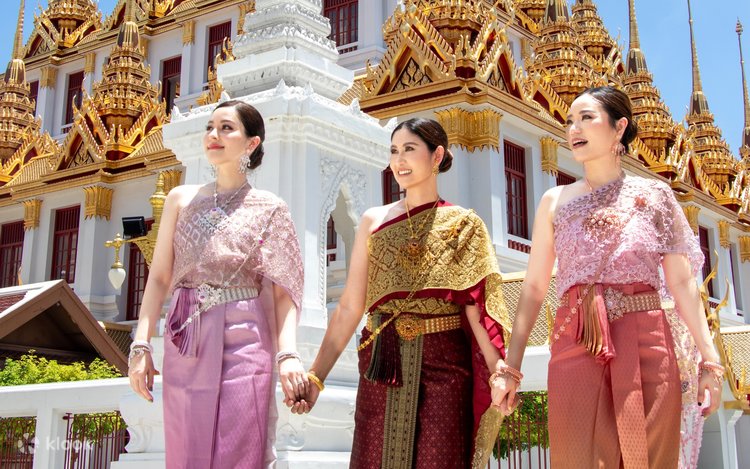 Premium Thai Traditional Costume Rental at Wat Saket - Klook United States