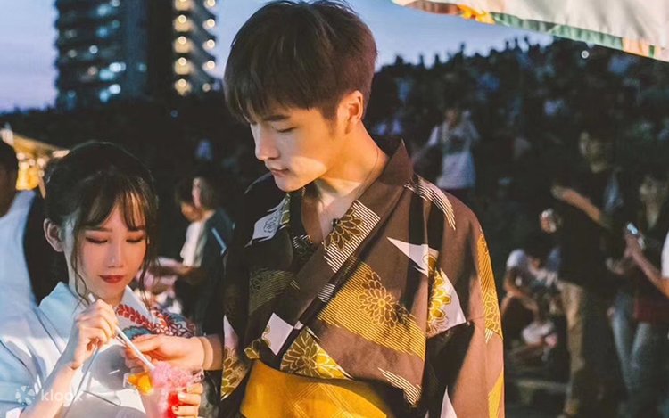 大島　フルーツ柄　洋梨と桜桃　着物 縞模様 橘と桜 - からん::アンティーク着物・リサイクル着物の
