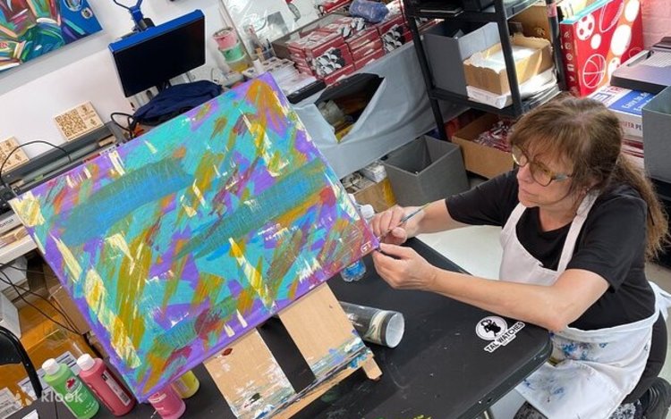 抽象画 色彩豊か パレット・ナイフ手法 抽象画 色彩豊か パレット・ナイフ手法