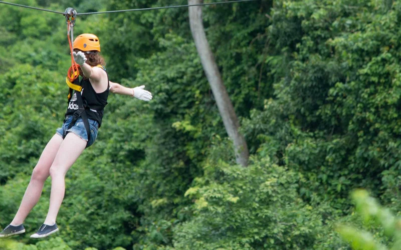 Vangvieng Full-Day Kayaking & Ziplining Adventure with Blue Lagoon