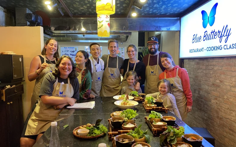 Hanoi Blue Butterfly Cooking Class and Local Market Tour