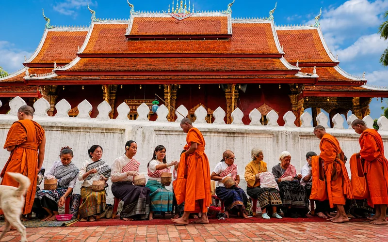 Luang Prabang Spiritual Alms Giving & Waterfall Experience