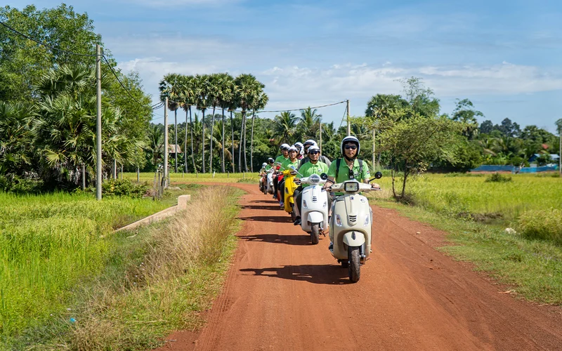Siem Reap Countryside Half-Day Guided Vespa Tour by Klook with 5 reviews