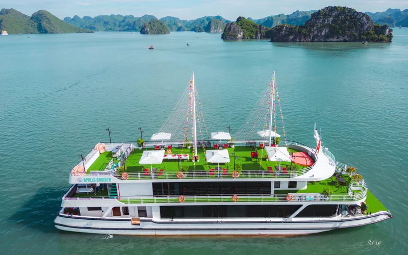 Featured tour with 13 reviews: Apollo Premium Day Cruise: Ha Long Bay, Sung Sot, Ti Top