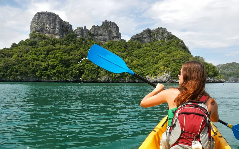 Vang Vieng Kayaking, Ziplining, and Blue Lagoon Full-Day Tour