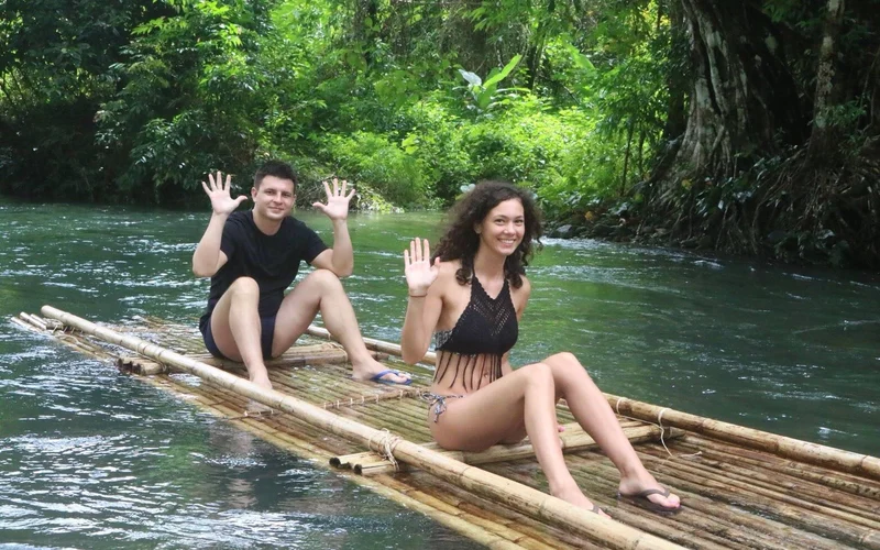 Private Natural Bamboo Rafting and Elephant Care Day Tour in Phang Nga
