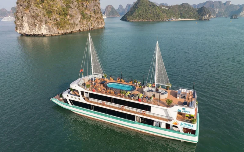 Aurora Day Cruise: Ha Long Bay with Sung Sot & Ti Top