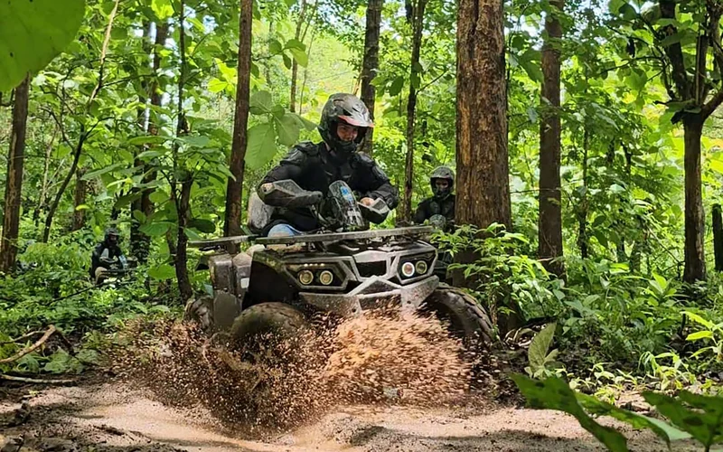 Sticky Waterfall: Choose Your Combo (ATV, Zipline, Rafting or Cafe)