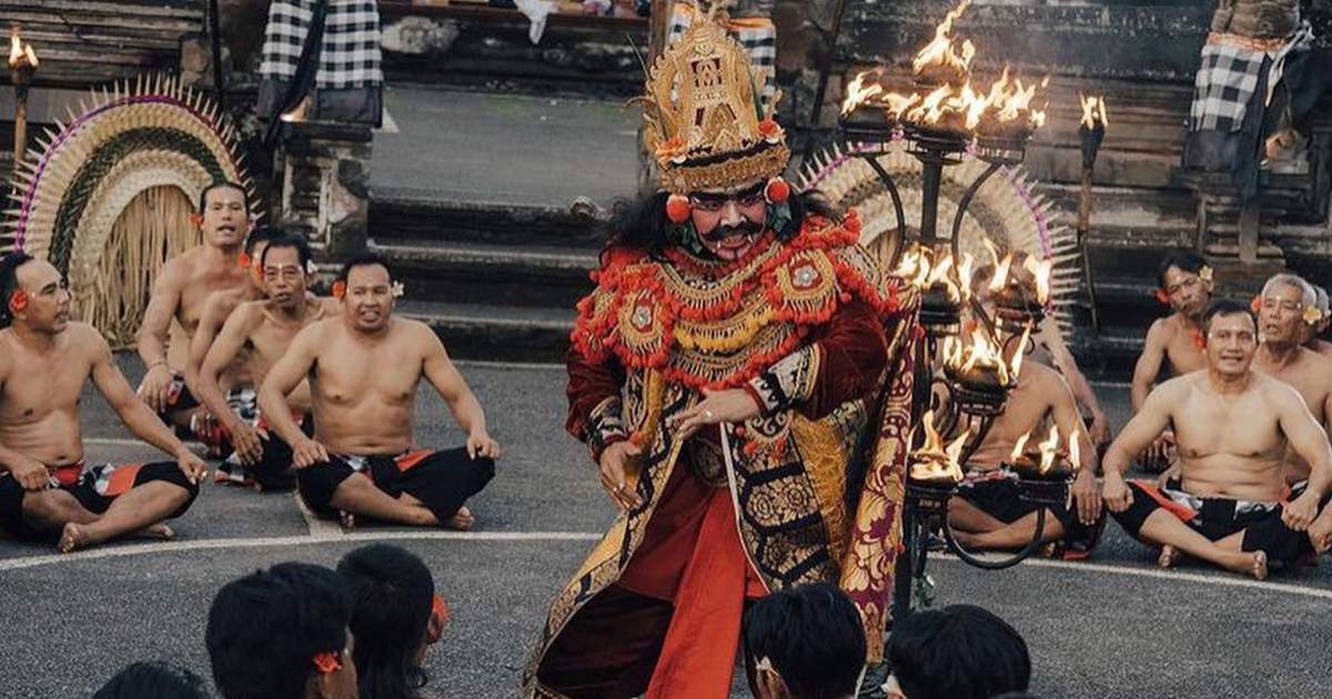 Traditional Kecak dance performance in Ubud Bali