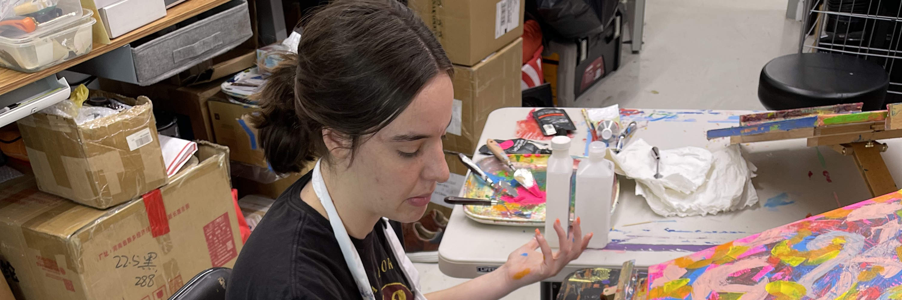 紐約調色刀抽象畫