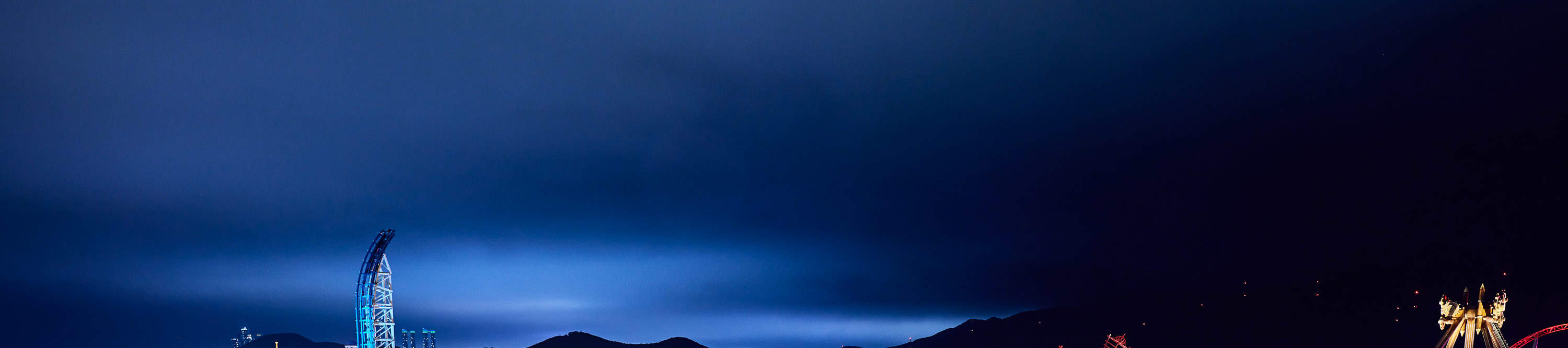 Vue nocturne du parc