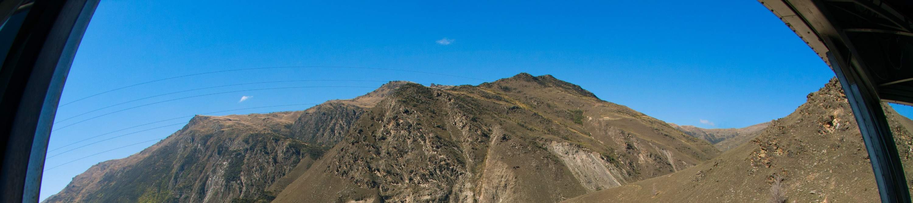 Vista aérea del salto en bungee