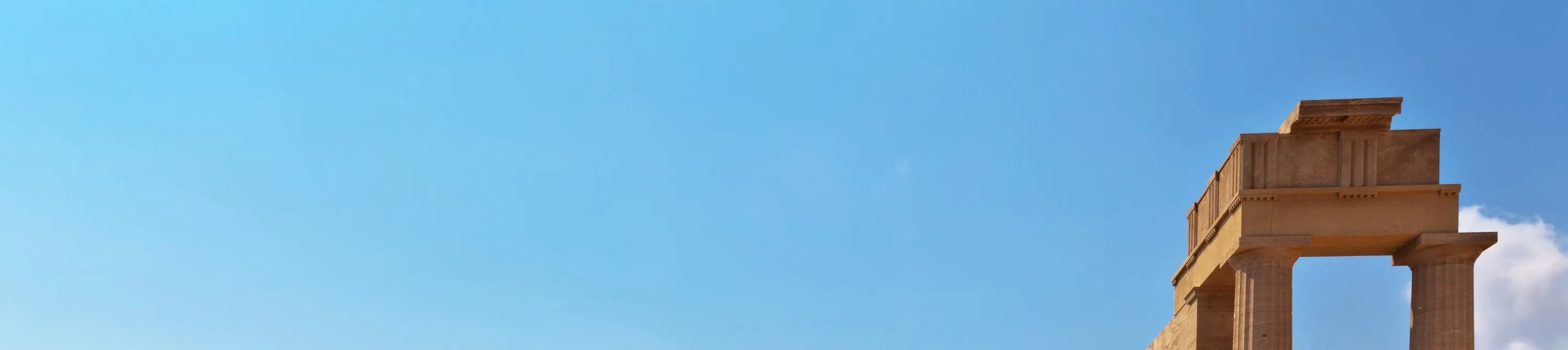 雅典卫城林多斯俯瞰大海