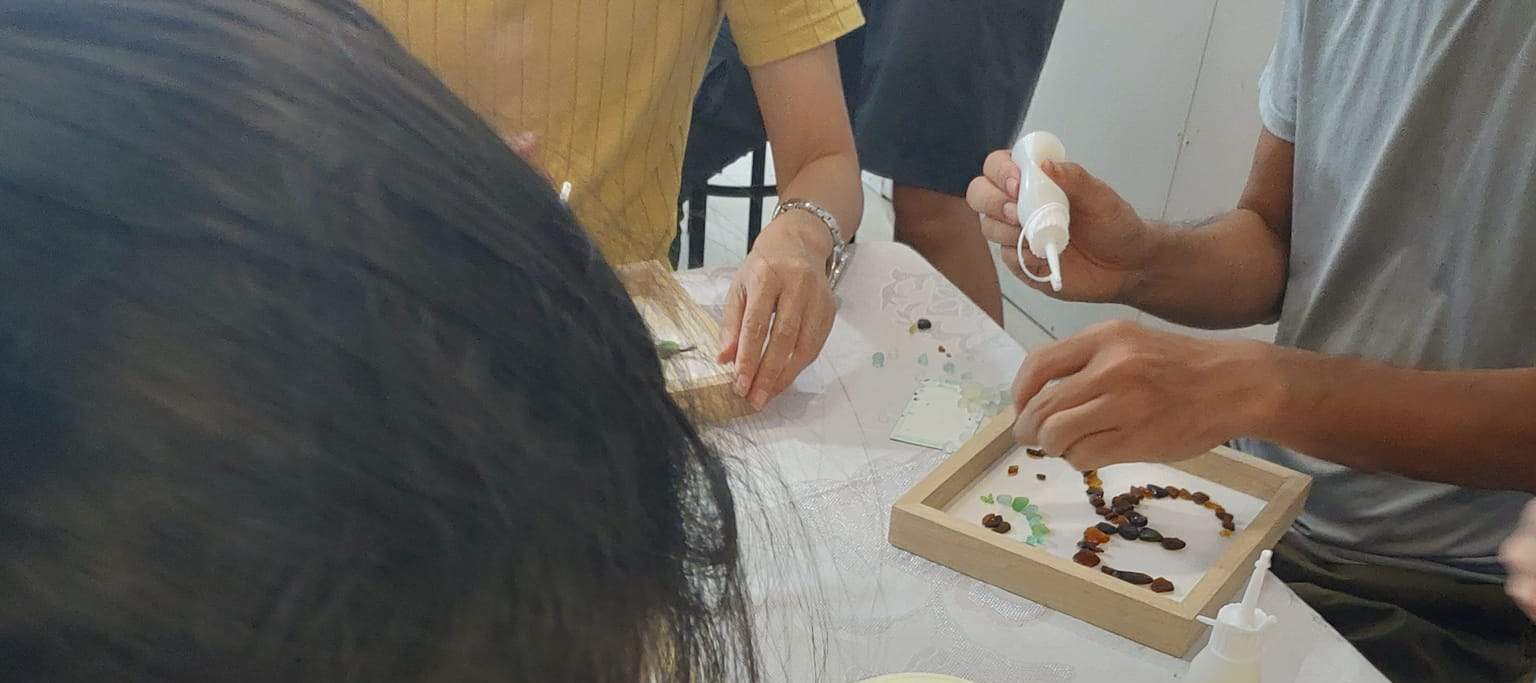 Chất thải biển DIY-Khung ảnh thủy tinh biển