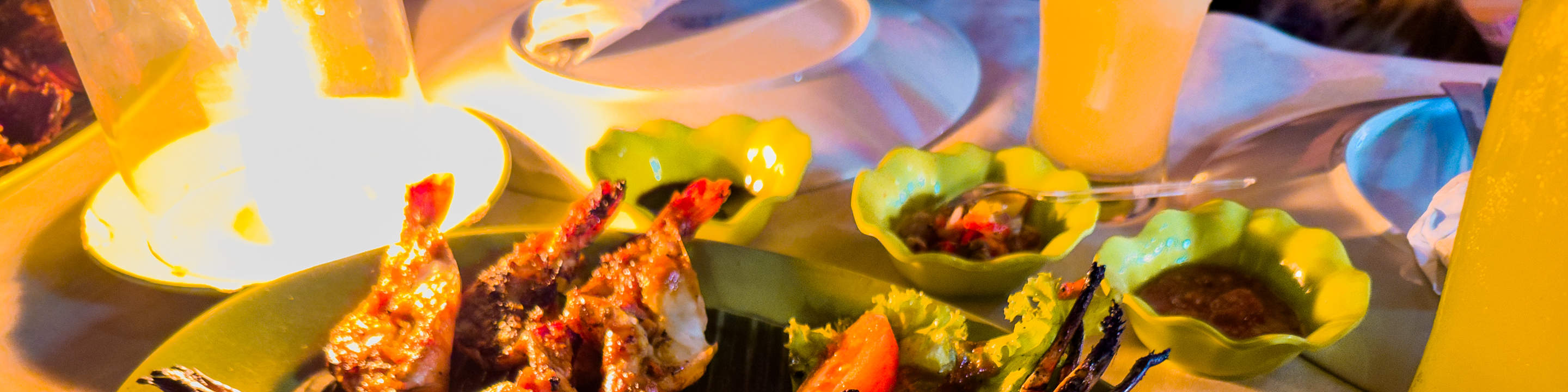 ужин на пляже Джимбаран