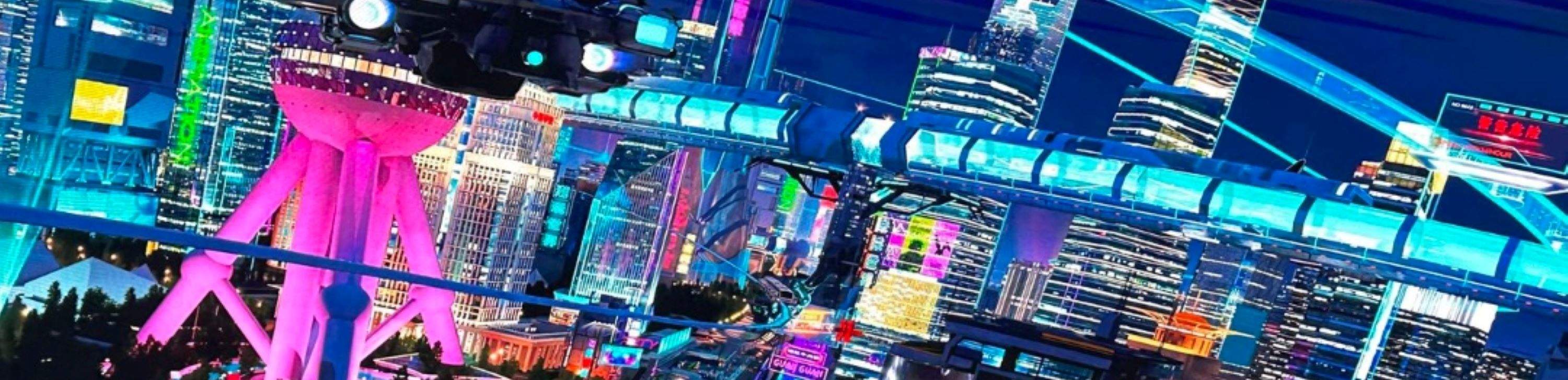 Dynamic visuals deliver a technology-filled, immersive, futuristic experience.