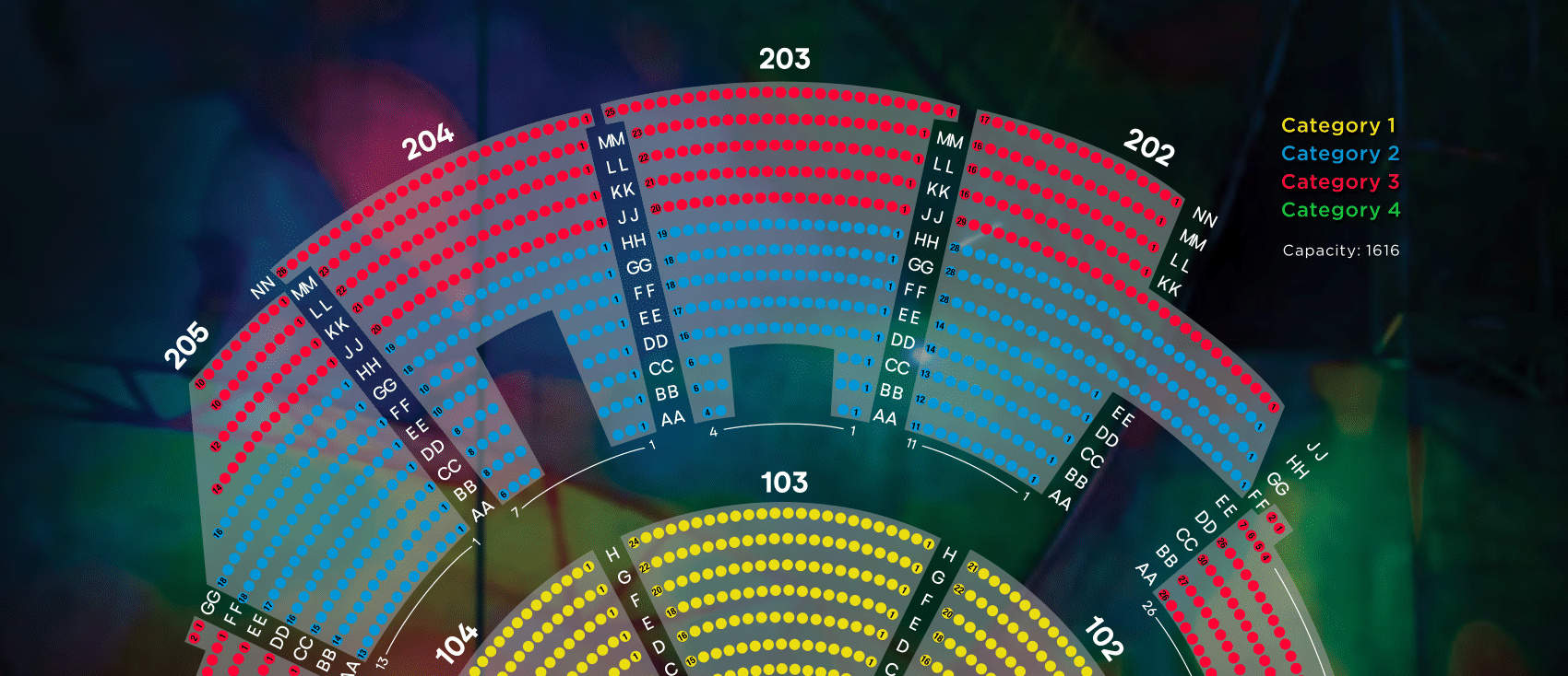 探索各種座位選擇，找到最適合您欣賞這場神奇表演的座位
