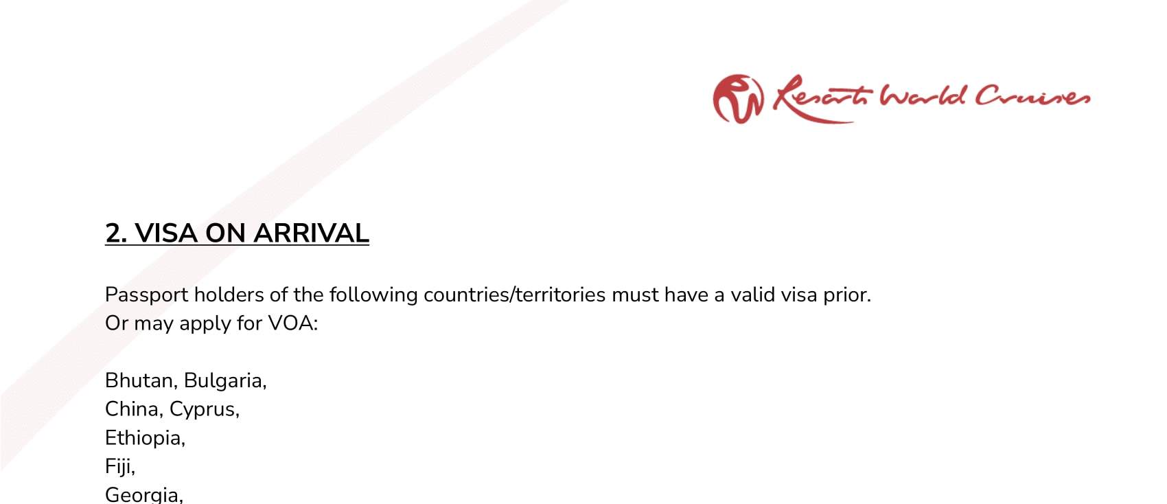 泰国签证要求