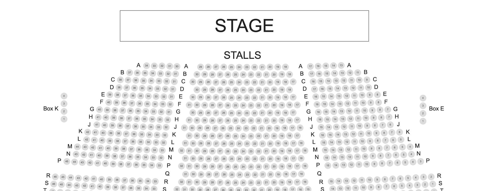 Rencana Tempat Duduk Teater Lyceum