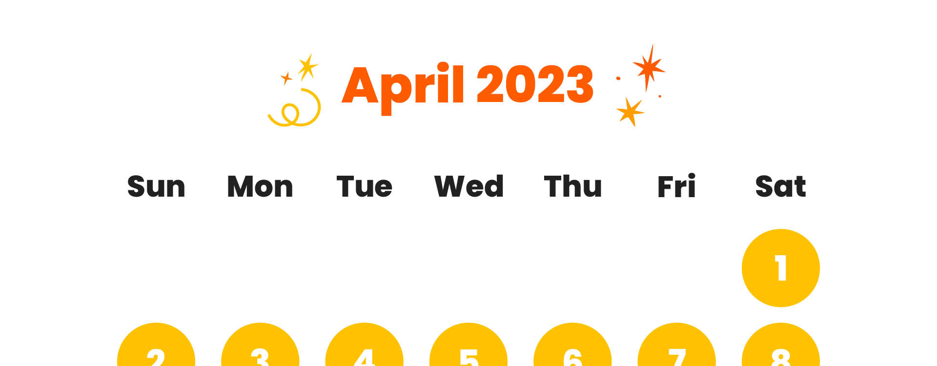 2023年4月价格日历