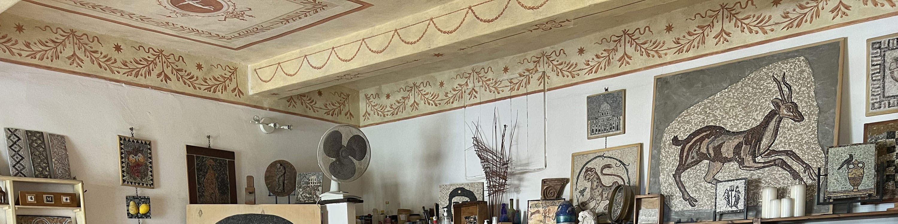 Atelier de fabrication de mosaïques à Rome