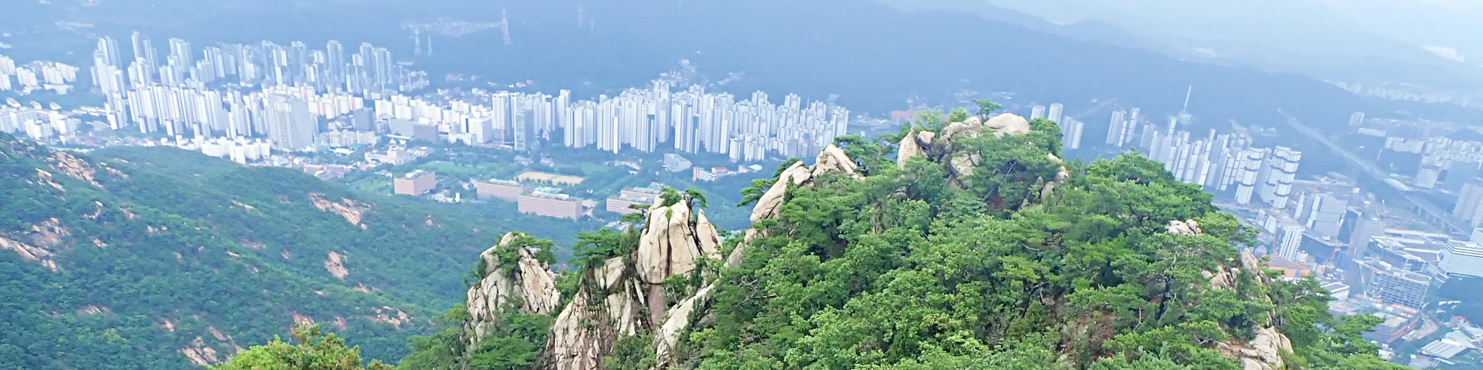 在首尔附近的山脊上体验真正的攀岩之旅