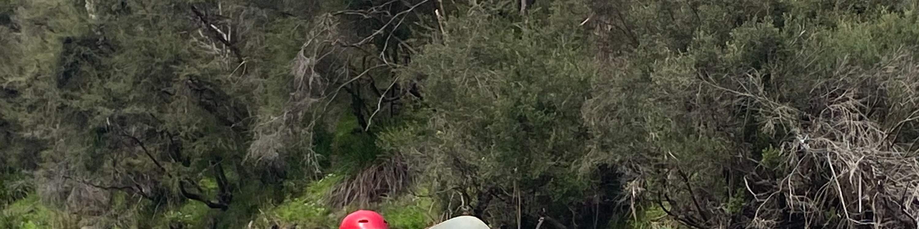 Pagaia attraverso tranquille rapide di Classe 1 e 2