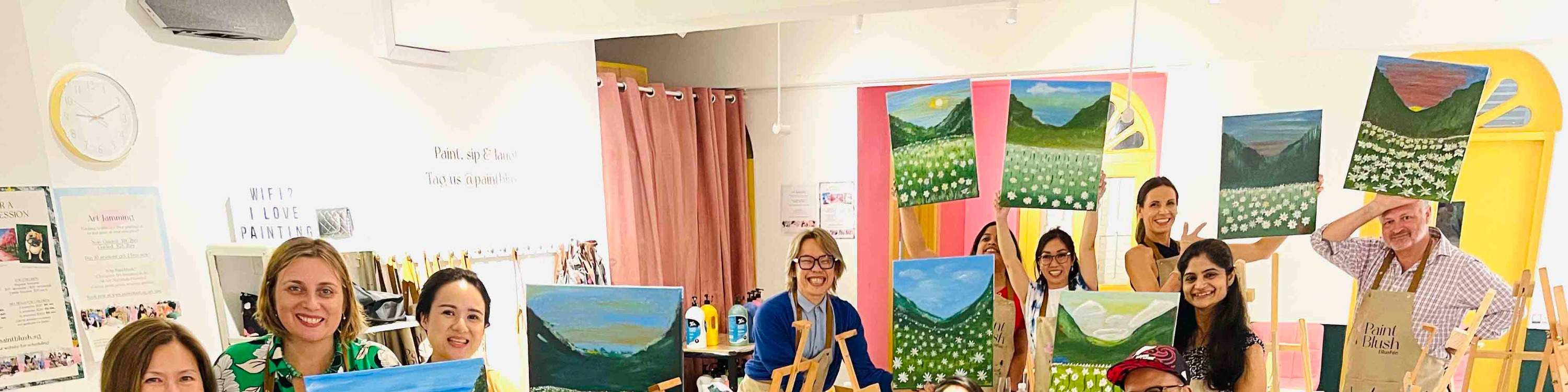 Sip 'n' Paint Acrylic Painting Session by PaintBlush Singapore Klook