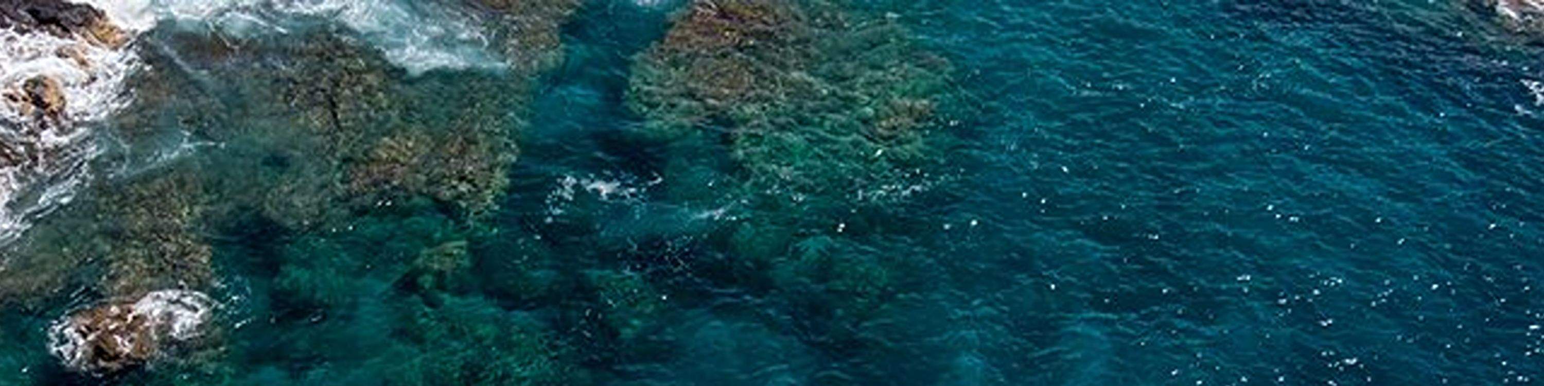 Catamarano Spirit of Aloha ancorato in un luogo tranquillo e incontaminato per lo snorkeling