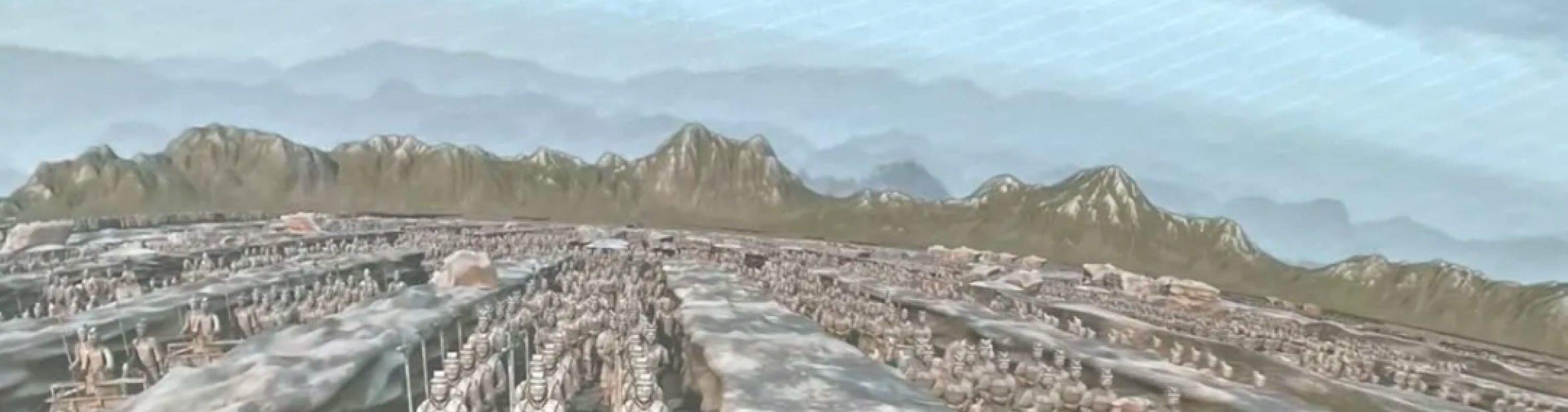 Lo schermo presenta la solennità e la pesantezza della potenza militare della dinastia Qin, offrendo un'esperienza storica coinvolgente e immersiva.