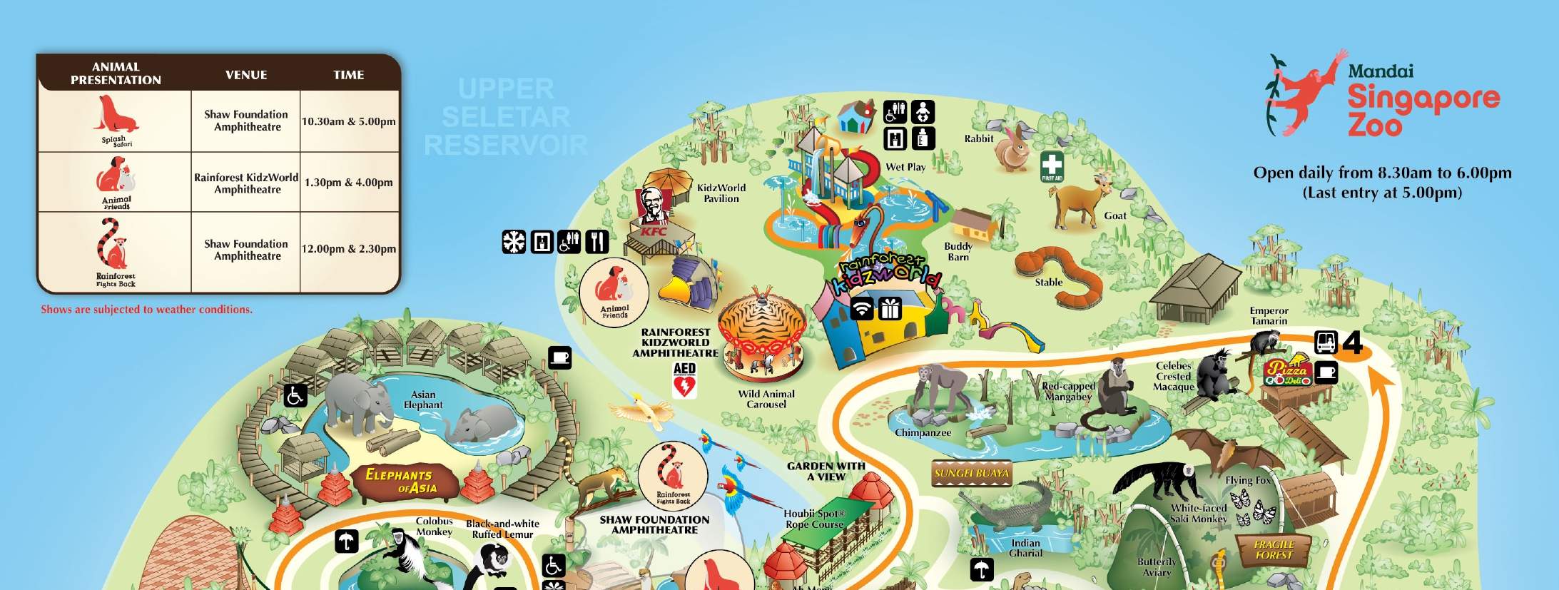 singapore zoo map in english