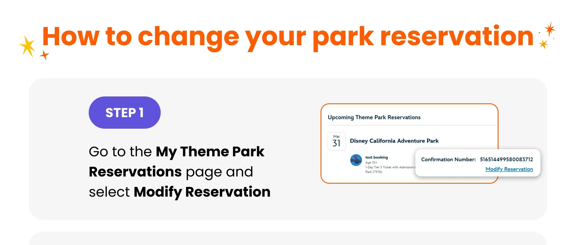 Disneyland California Tickets - how to change your park reservation