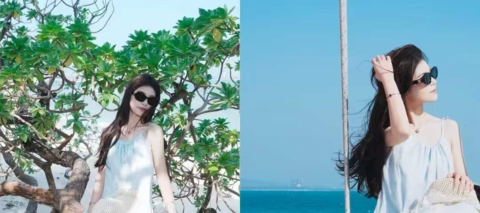 Con il blu intenso del mare e del cielo a fare da sfondo, le rocce e la sabbia bianca a creare lo scenario, evoca lo spirito vivace di un'isola tropicale.