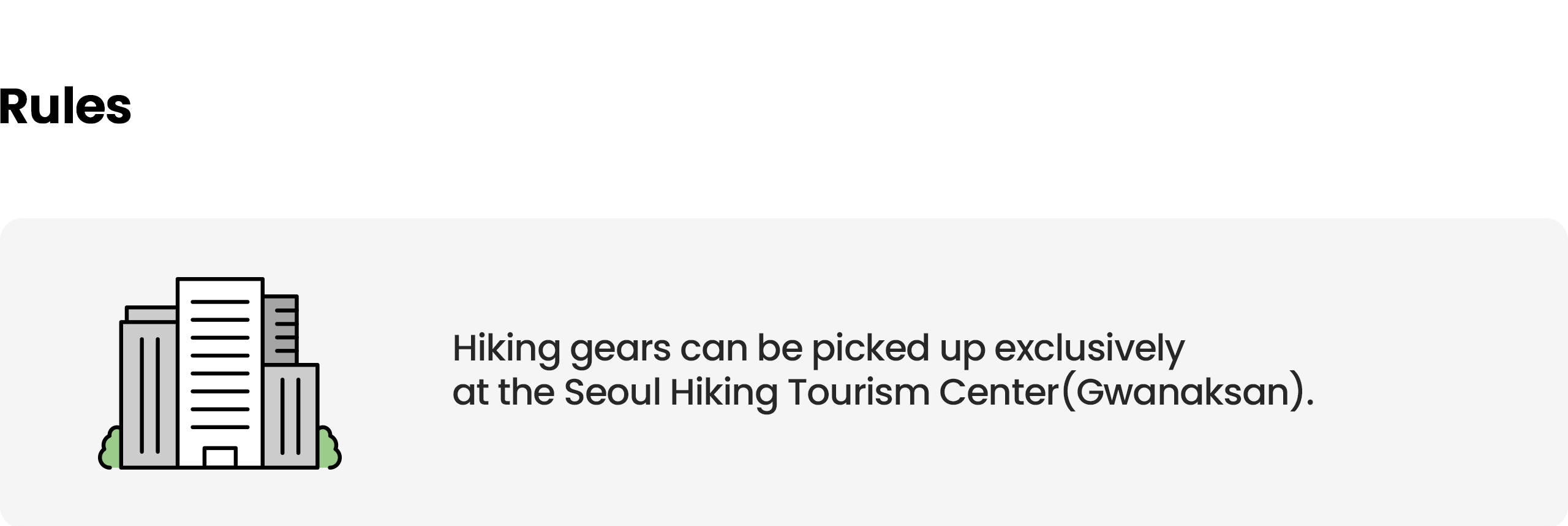 Gwanaksan - Perkhidmatan Sewaan Peralatan Mendaki di Seoul