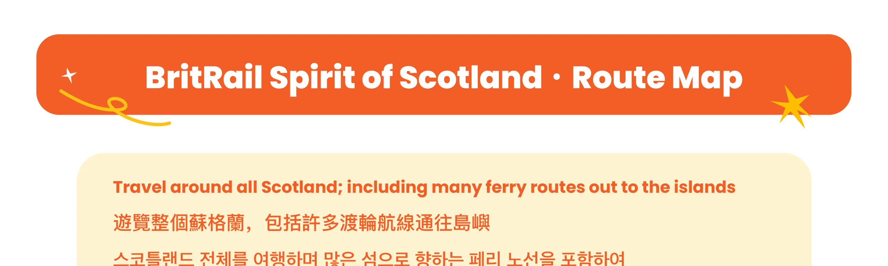英国铁路苏格兰精神通票路线图