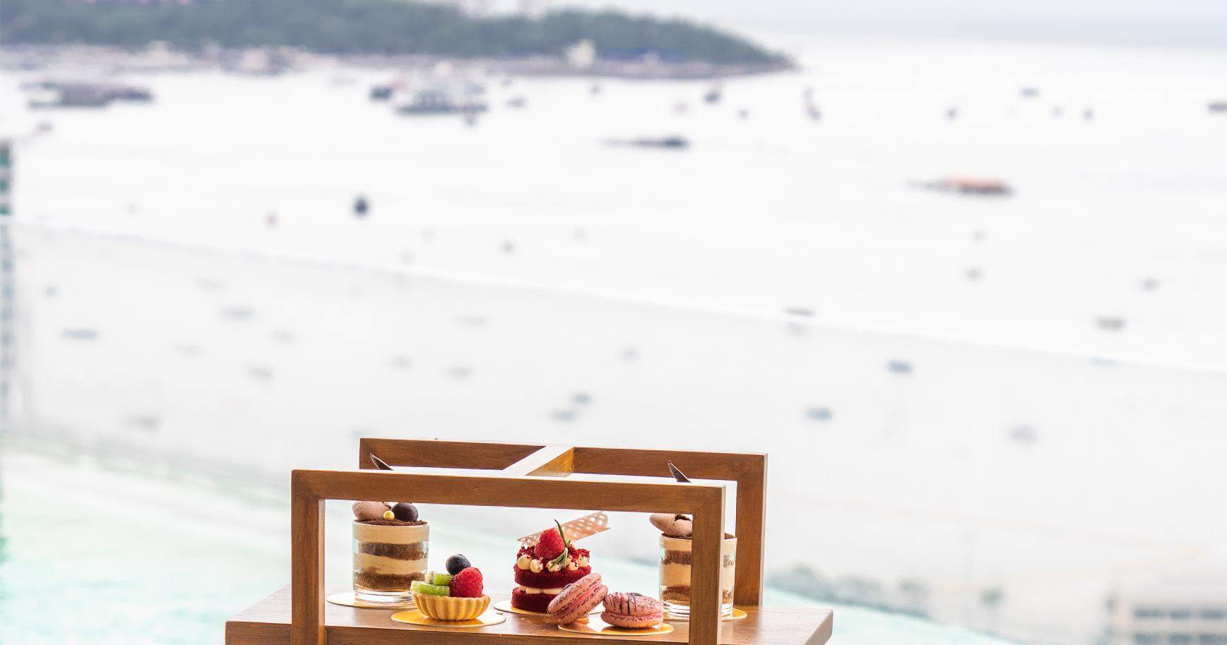 Afternoon Tea at Barracuda Sky Gala Rooftop Bar, Akara Hotel Pattaya