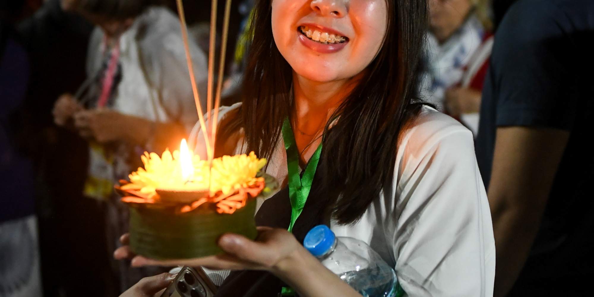 Floating Krathong together.
