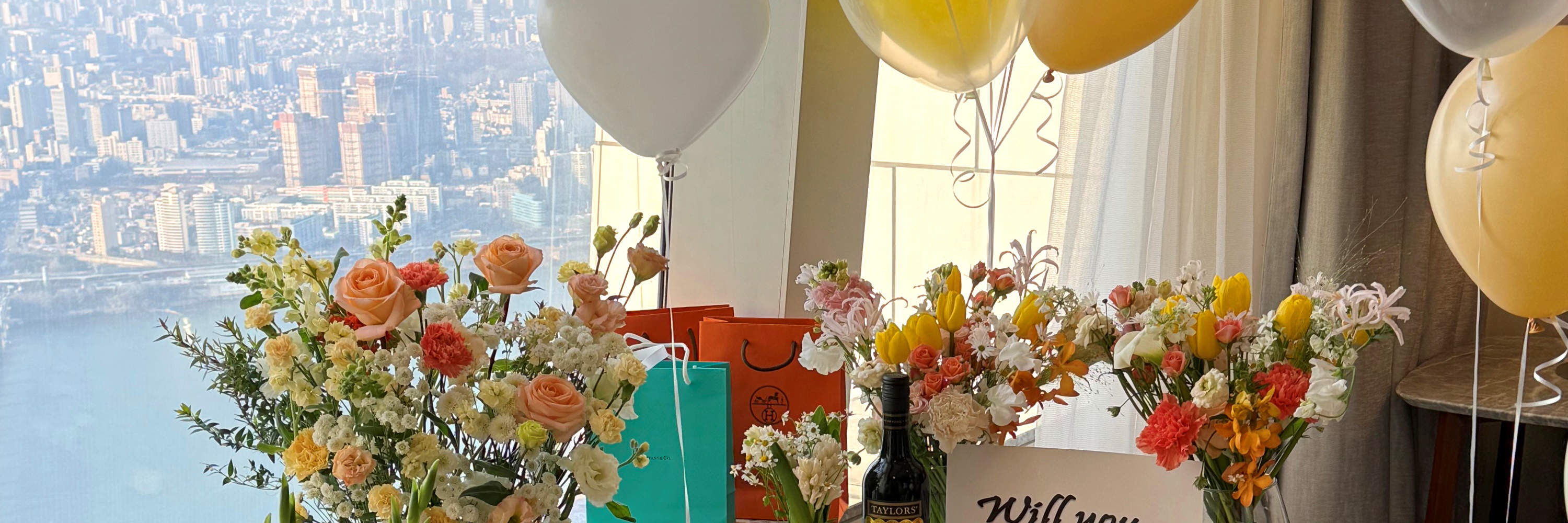 Now, It’s time to create the most romantic scene of  your life with flowers.