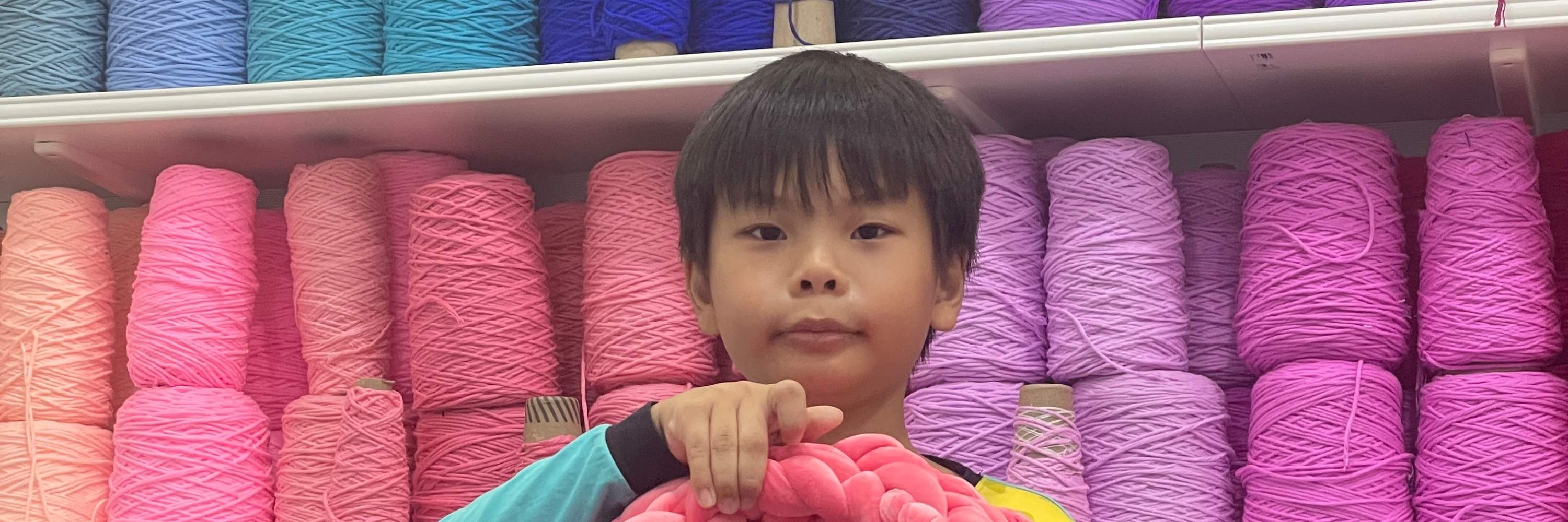 Workshop di letti per animali domestici fatti a mano con filato di velluto a Singapore