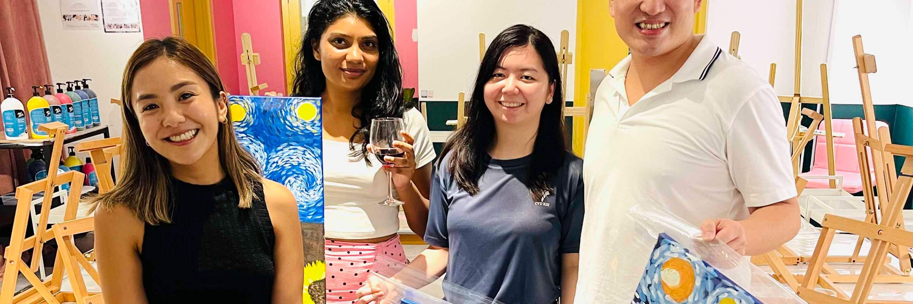 Sip 'n' Paint Acrylic Painting Session by PaintBlush Singapore Klook