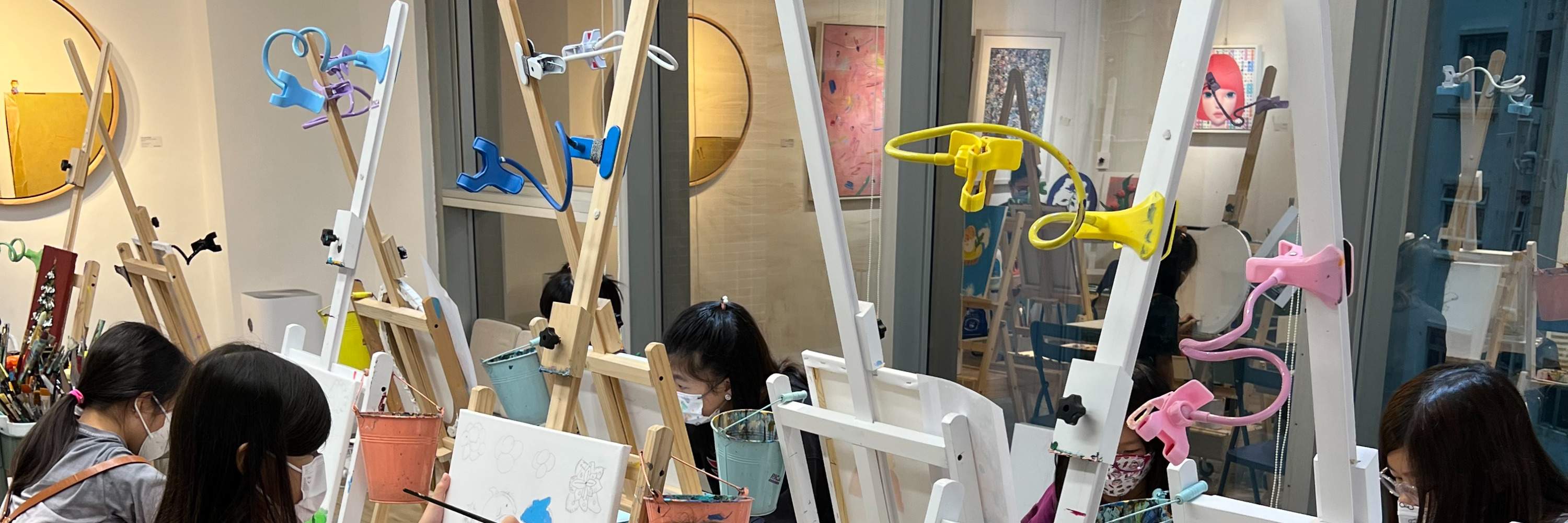 Rica Art Space - Lokakarya jamming seni akrilik｜Lokakarya lukisan tekstur｜Seni & Anggur｜Wan Chai